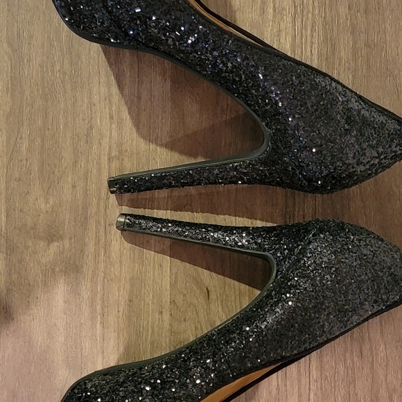 Gianni Bini Black glitter heels - Picture 6 of 7